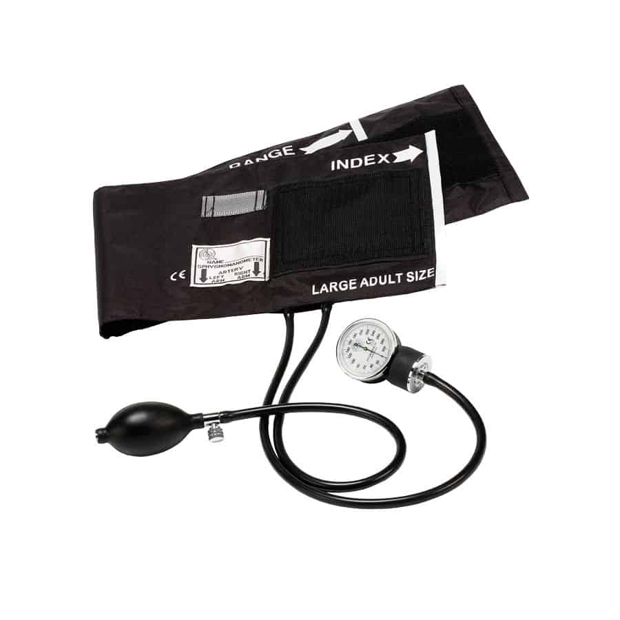 Premium Large Adult Aneroid Sphygmomanometer
• Same features as the 82 but designed for large adults
• 5-year warranty with a lifetime gauge calibration warranty