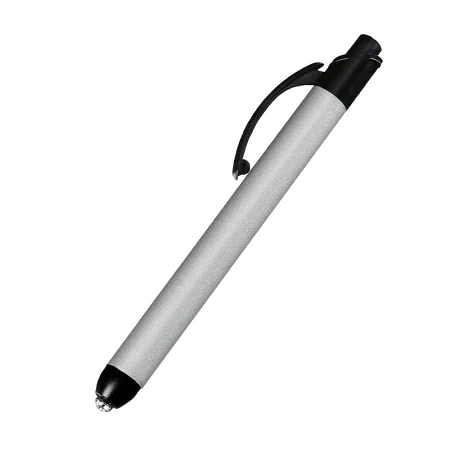 QuickLite™ Penlight

 	Button activated
 	Standard illumination
 	Metal construction
 	Includes two AAA batteries